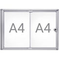 Binnenvitrine wand MAULextraslim whiteboard 2xA4 met slot