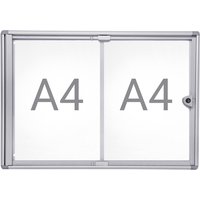 Binnenvitrine wand MAULextraslim whiteboard 2xA4 met slot