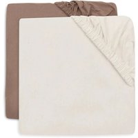 Jollein - Hoeslaken Jersey 70/75cm x 140/150cm - 2pack - Milky Coffee/Ivory