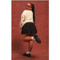 Plus Black Pleated Mini Skirt