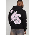 Plus Regular Fit M-Star Graphic Zip Through Hoodie, Negro