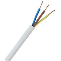 Zexum 4mm 3 Core White Cable Flexible 3183Y - 1 Meter