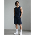 Men's Casual 2-Piece Sleeveless Outfit, Loose Fit Breathable Tank & Shorts