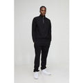 Regular Fit Man Zip Funnel Neck Sweatshirt Tracksuit, Negro