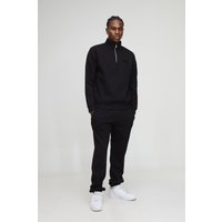 Regular Fit Man Zip Funnel Neck Sweatshirt Tracksuit, Negro