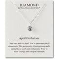 April (Diamond) Birthstone Necklace Created with Zircondia® Crystals