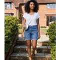 Light Denim Turn Up Shorts  Size 18