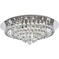 Searchlight 3408-8CC Hanna 8 Light Crystal Flush Ceiling Light In Polished Chrome