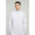 Sudadera Gruesa Con Cremallera Y Cuello Alto Edizione, Gris