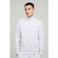 Sudadera Gruesa Con Cremallera Y Cuello Alto Edizione, Gris