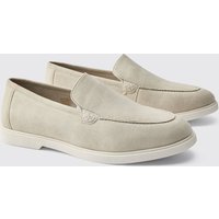 Mocasines Estilo Saddle, Beige