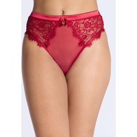 Boux Avenue Passion lace high waisted thong - Dark Red - 12