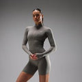 Kurtka Damska MP Tempo Ultra Seamless na Zamek - Ciemna Trufla - M