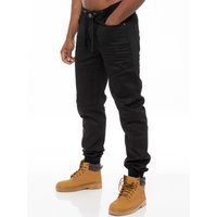 Mens Denim Cuffed Joggers Jeans | Enzo Designer Menswear