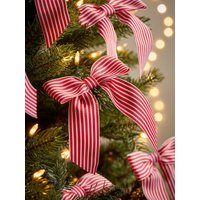 Twelve Candy Striped Tree Bows