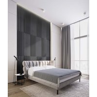 135x38 cm VT - PB41 (B15 Grafitowa czerń) LAMEL - Panel dekor 3D beton architektoniczny