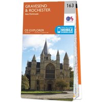 Ordnance Survey OS Map of Gravesend & Rochester: Explorer 163