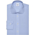 Camicia non iron azzurra a righe bianche, slim francese
