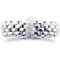 18ct White Gold Vendome Flex'It 0.10ct Diamond Ring - Ring Size Medium