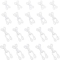 80Pcs 4 Sizes Covered Sewing Hooks and Eye Closure White Sewing Hidden Hook for Clothing Bra Thick Leather deep Pile Fabrics