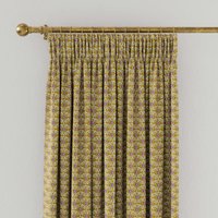 Joules Floral Foulard Lined Curtains 66" x 72", Ochre