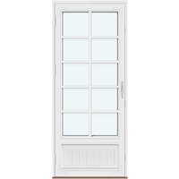 Historisk terrassedøre | 1 ramme med glas og 4 vandrette og 1 lodret sprosse, panel