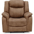 Morlix Fabric Electric Recliner 1 Seater Sofa in Tan