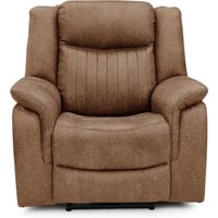 Morlix Fabric Electric Recliner 1 Seater Sofa in Tan