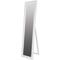 Casa Padrino Baroque standing mirror white with beautiful antique-white cord frame H. 180 cm - handmade