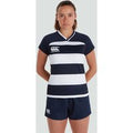 Womens Vapodri Evader Hooped Jersey Navy
