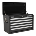 Sealey Superline Pro Topchest 5 Drawer with Ball-Bearing Slides, Black