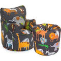 Kids Bean Bag Chair & Round Beanbag with Carry Handle