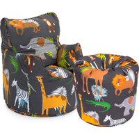 Kids Bean Bag Chair & Round Beanbag with Carry Handle