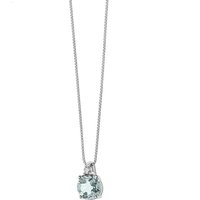 Collana Diamante, Acquamarina Gioiello Comete Fantasia Di Acquamarina Caratura 0,015 GLQ 264