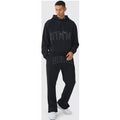 Chándal Oversize Recto Homme Con Abertura En El Bajo, Negro