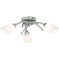 Searchlight 8183-3CC Opera 3 Light Flush Ceiling Light In Chrome