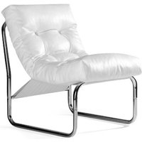 Casa Padrino Designer Salon Stuhl WeiÃ Lederoptik - Moderner Wohnzimmerstuhl