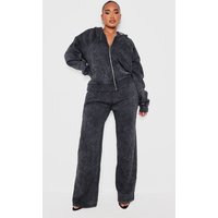 Shape Black Washed Wide Leg Joggers