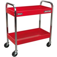 Sealey Heavy Duty 2 Shelf Workshop Trolley Red
