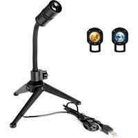 2-in-1 LED Table Projector Lamp - Moon & Earth, Rotating, Portable, Modern Night Light | Wowcher