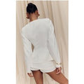 White Woven Tailored Skort