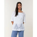 Cotton Crochet Knit Jumper - ONE / WHITE