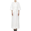 Cotton long shirt dress