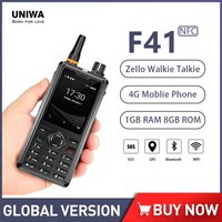UNIWA F41 2.4" Zello Walkie Talkie 4G Smartphone Android 8.1 phone-y-communication Waterproof PTT 4600mAh NFC Cellphone On Sale