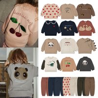 2024 Winter Ks Children Clothes Set For Kids Hooded Sweatshirt Boy Hoodie New Clothing Girl Cute Printer Tops and Pants Suit Set