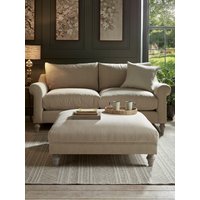 Square Coffee Table Ottoman - Cardamom Opulent Cotton Velvet