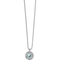Collana Diamante, Acquamarina Gioiello Comete Fantasia Di Acquamarina Caratura 0,05 GLQ 262