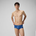 Slip de bain Hommes pour entraînement en club 13,5 cm Allover Bleu céruléen