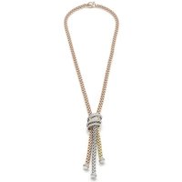 18ct Three Colour Solo Mialuce 0.43ct Diamond Tassel Necklace