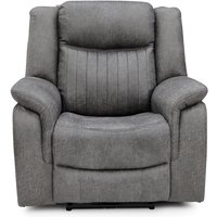 Morlix Fabric Manual Recliner 1 Seater Sofa in Grey